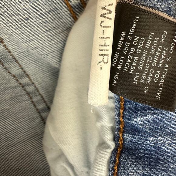 DSTLD Womens High Rise Button Fly Distressed Mom Medium Wash Blue Jeans 26 x 30 - Picture 10 of 11